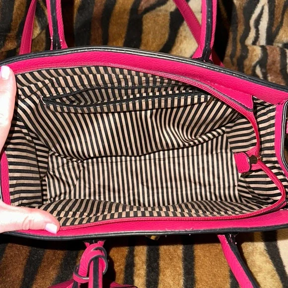 3 pcs. Set Vibrant Pink Leather Tote Bag- fake Birkin bag - Picture 4 of 8